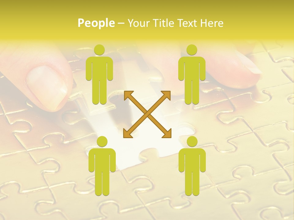 Difficulty Patience Gold PowerPoint Template