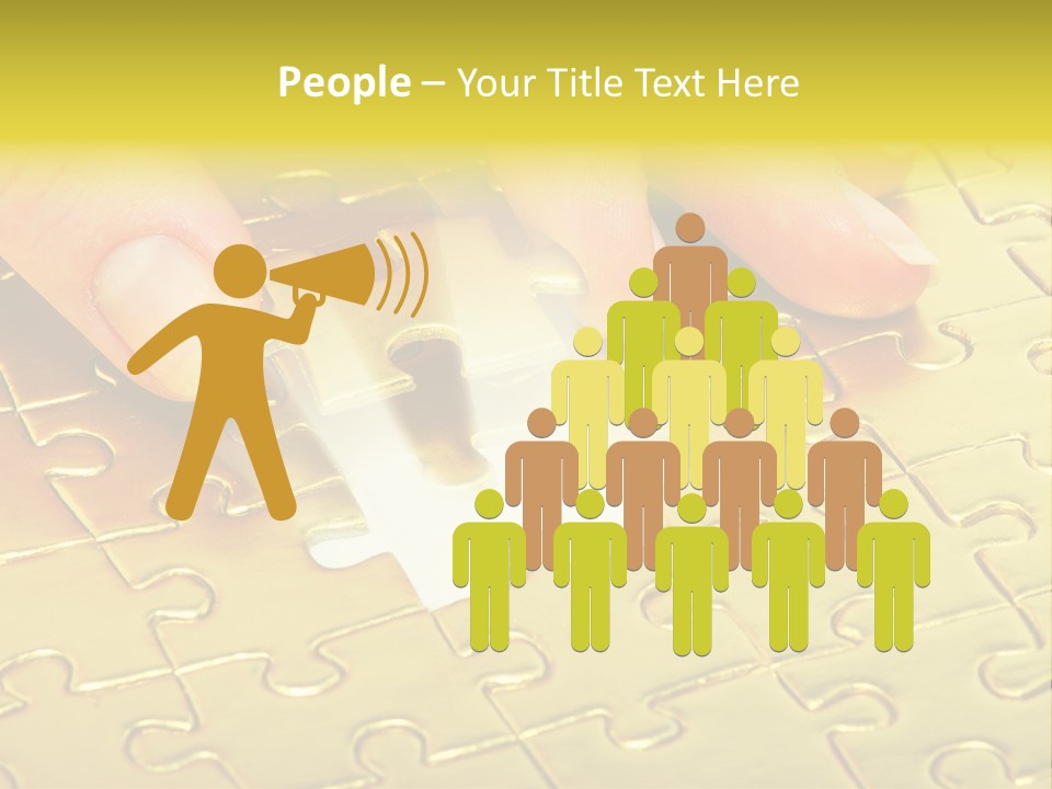 Difficulty Patience Gold PowerPoint Template