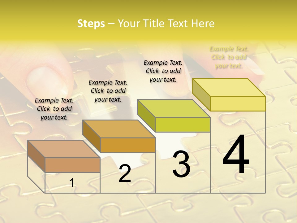 Difficulty Patience Gold PowerPoint Template