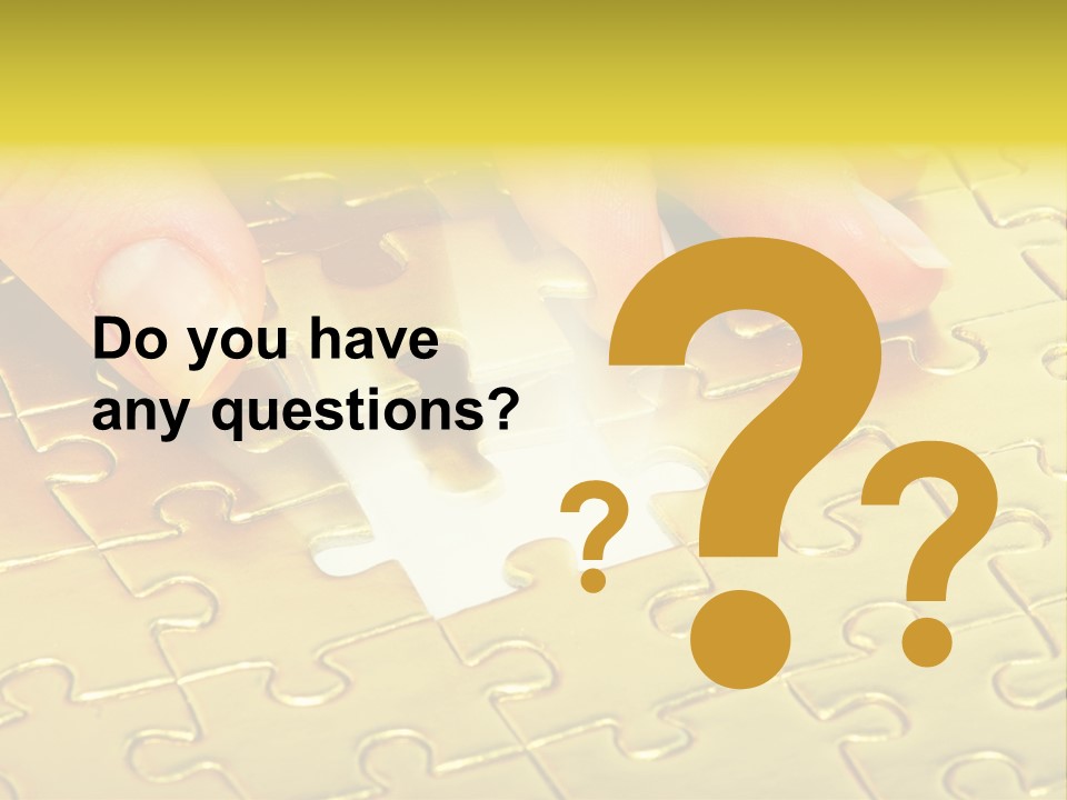 Difficulty Patience Gold PowerPoint Template