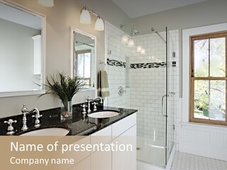 Bathroom Sink Horizontal PowerPoint Template