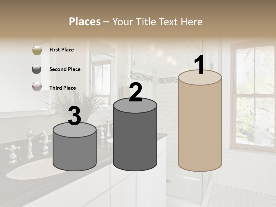 Bathroom Sink Horizontal PowerPoint Template