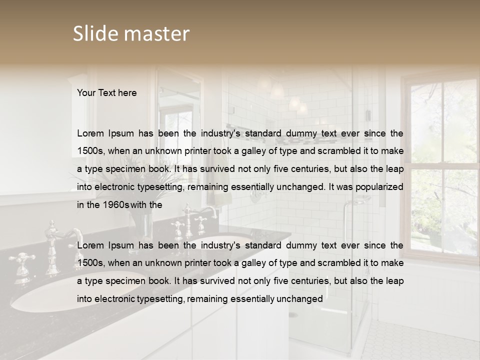 Bathroom Sink Horizontal PowerPoint Template