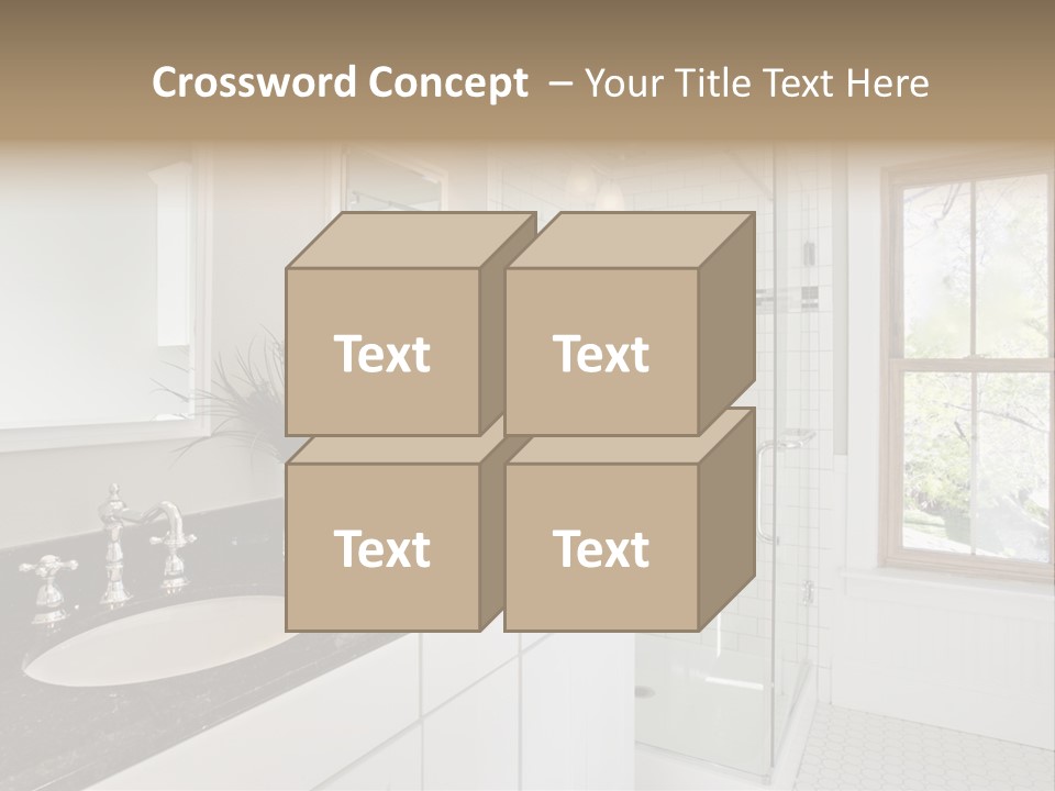 Bathroom Sink Horizontal PowerPoint Template