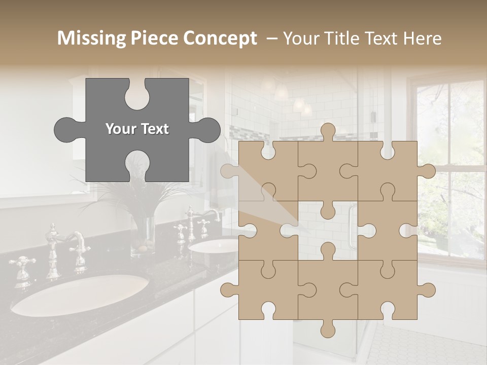 Bathroom Sink Horizontal PowerPoint Template