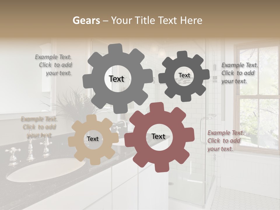 Bathroom Sink Horizontal PowerPoint Template