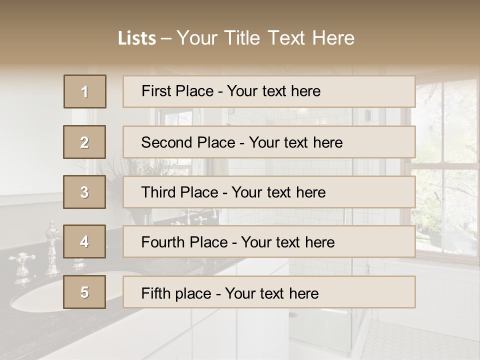 Bathroom Sink Horizontal PowerPoint Template