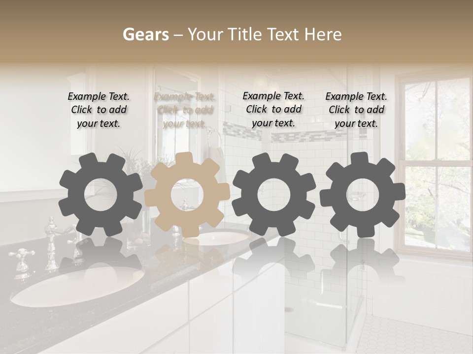 Bathroom Sink Horizontal PowerPoint Template