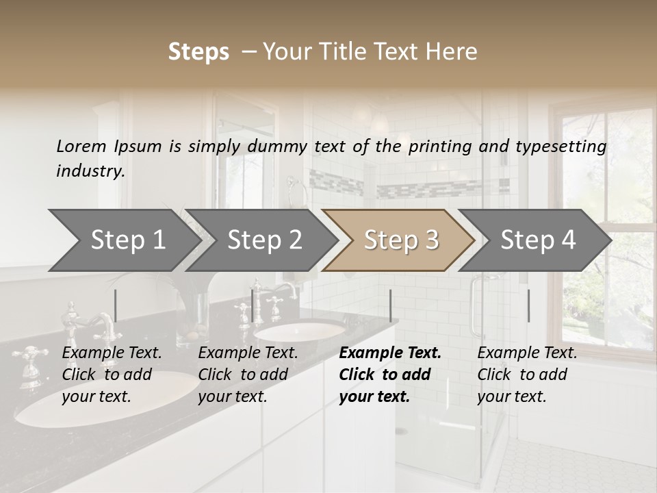 Bathroom Sink Horizontal PowerPoint Template