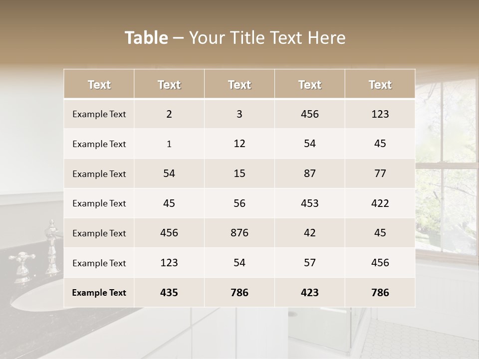 Bathroom Sink Horizontal PowerPoint Template