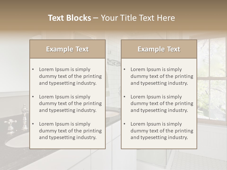 Bathroom Sink Horizontal PowerPoint Template