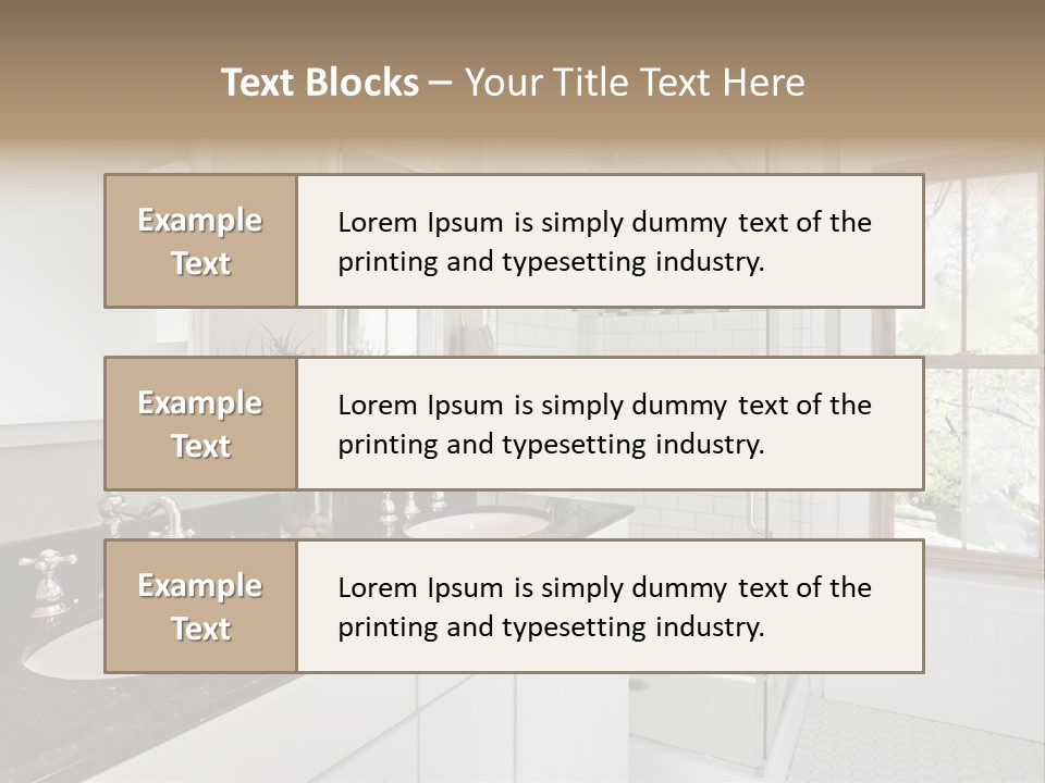 Bathroom Sink Horizontal PowerPoint Template