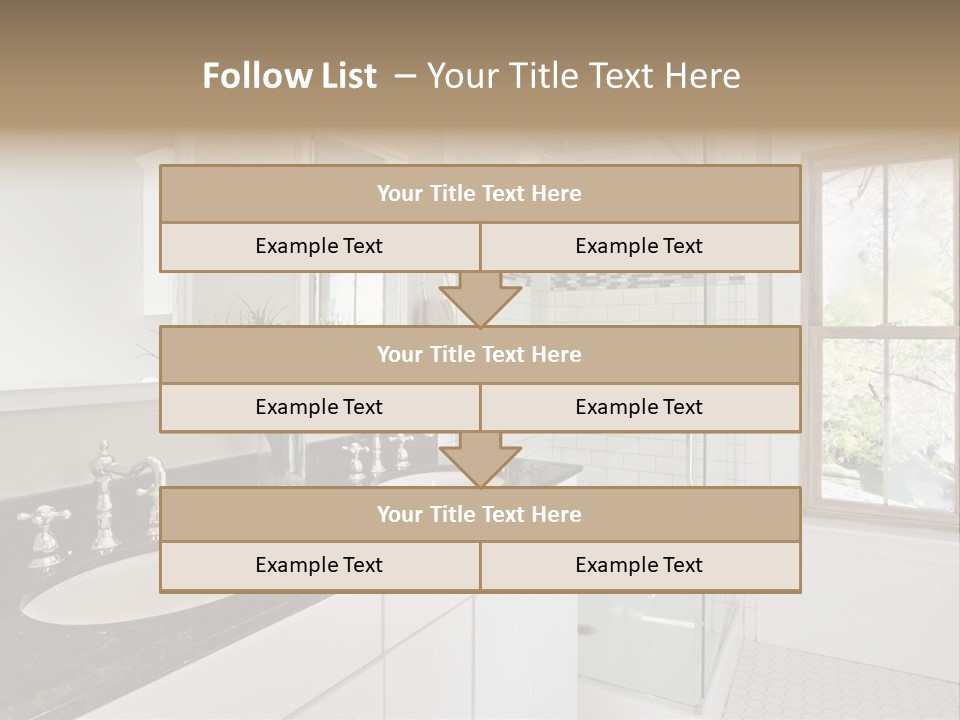 Bathroom Sink Horizontal PowerPoint Template