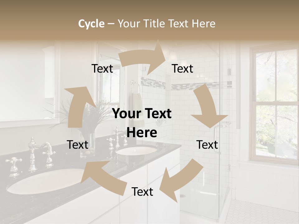 Bathroom Sink Horizontal PowerPoint Template