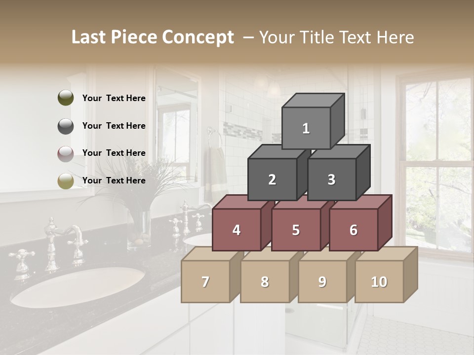 Bathroom Sink Horizontal PowerPoint Template