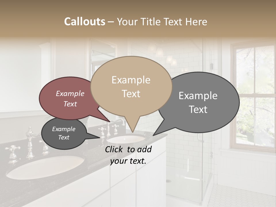 Bathroom Sink Horizontal PowerPoint Template