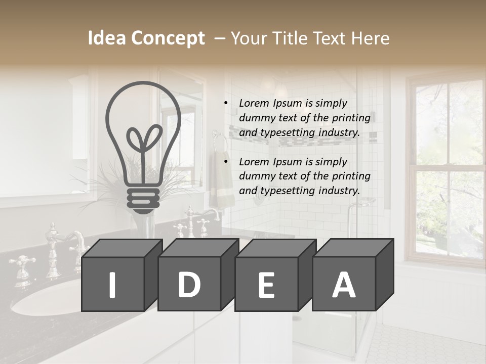 Bathroom Sink Horizontal PowerPoint Template