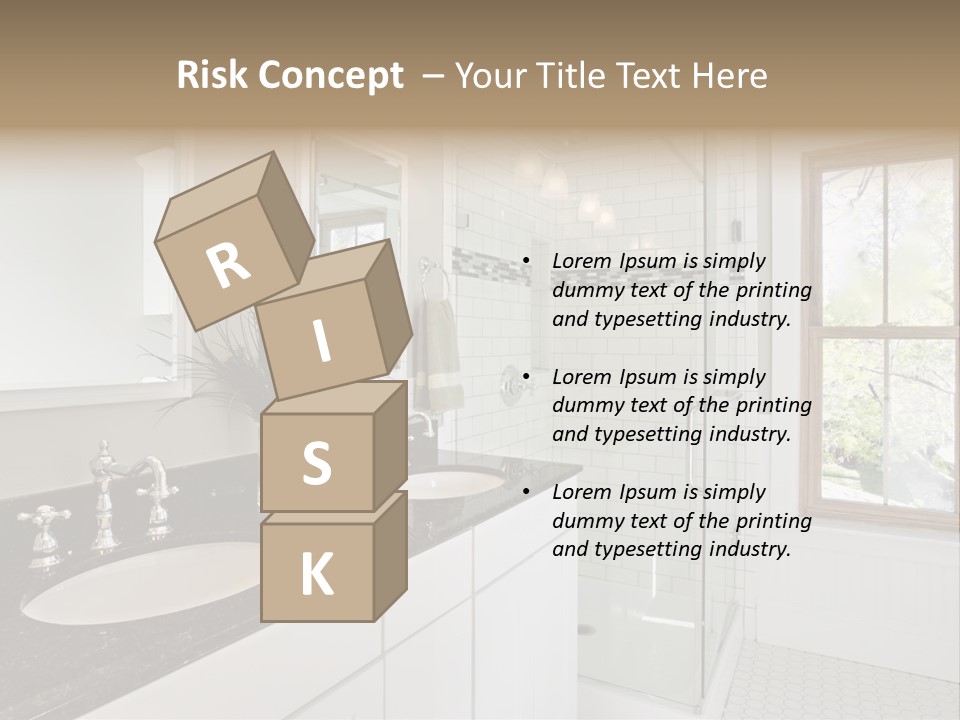 Bathroom Sink Horizontal PowerPoint Template