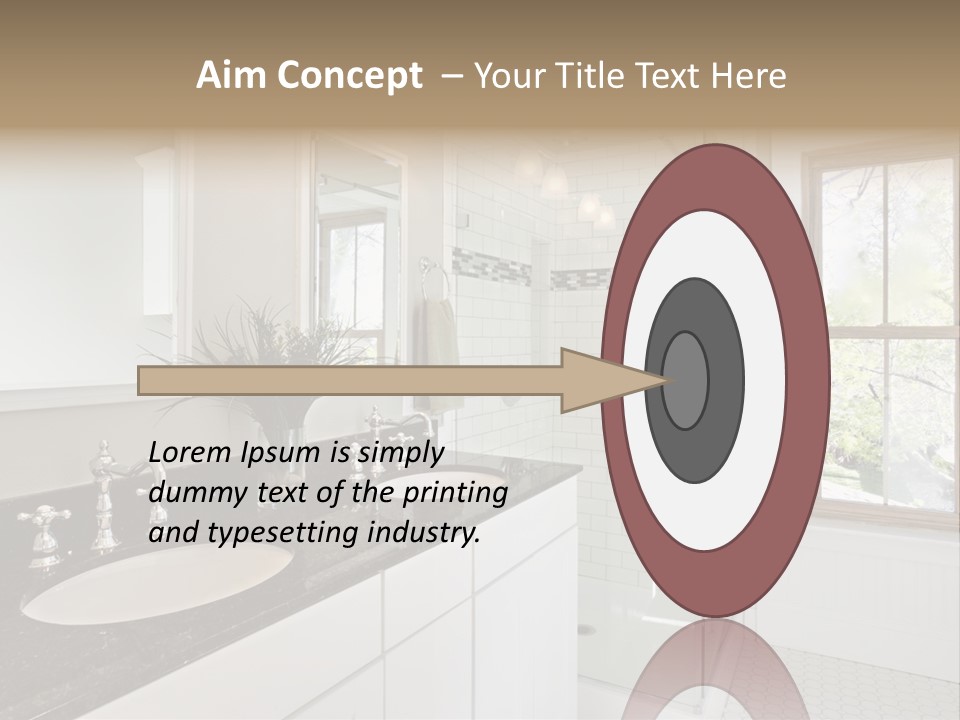 Bathroom Sink Horizontal PowerPoint Template