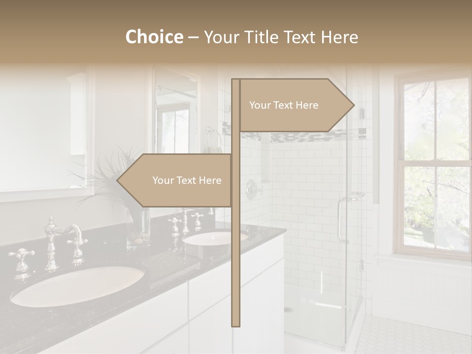 Bathroom Sink Horizontal PowerPoint Template