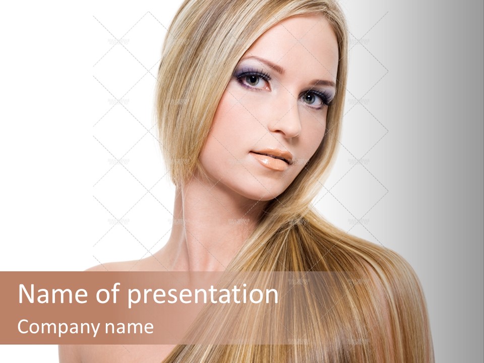 Beautiful Blond Studio PowerPoint Template