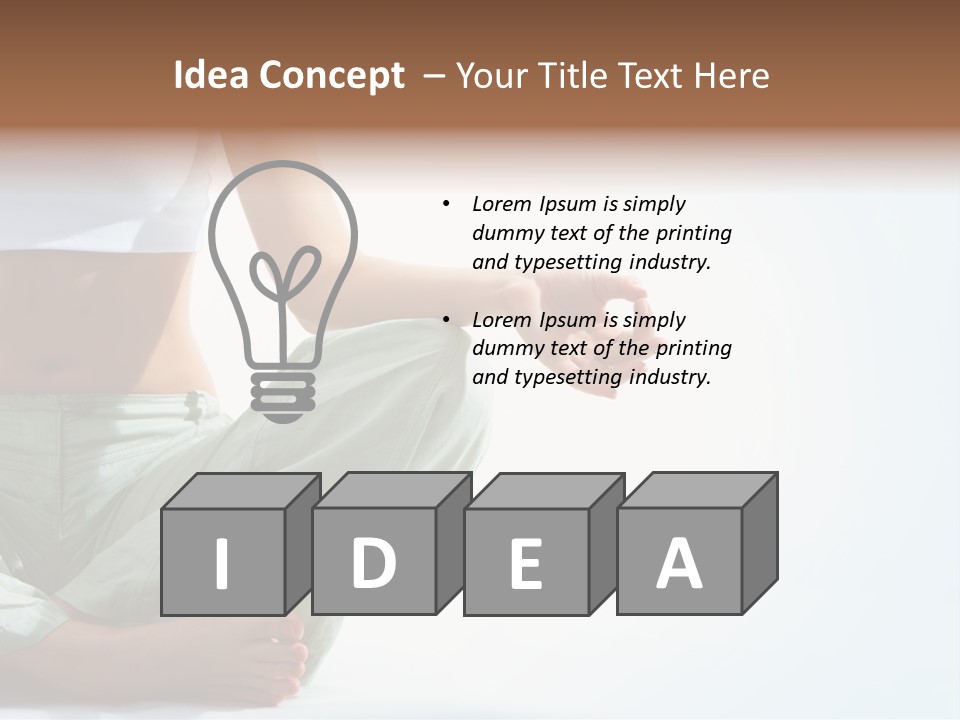 Energy Arm Sitting PowerPoint Template
