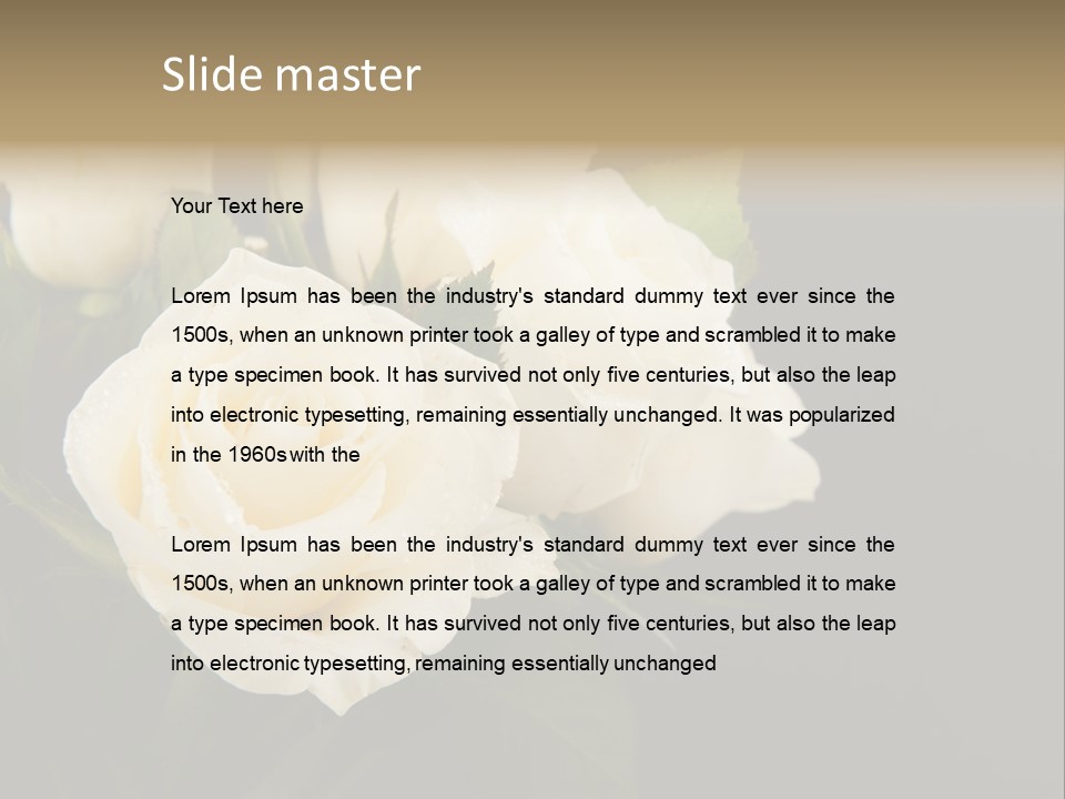 Roses White Vase PowerPoint Template