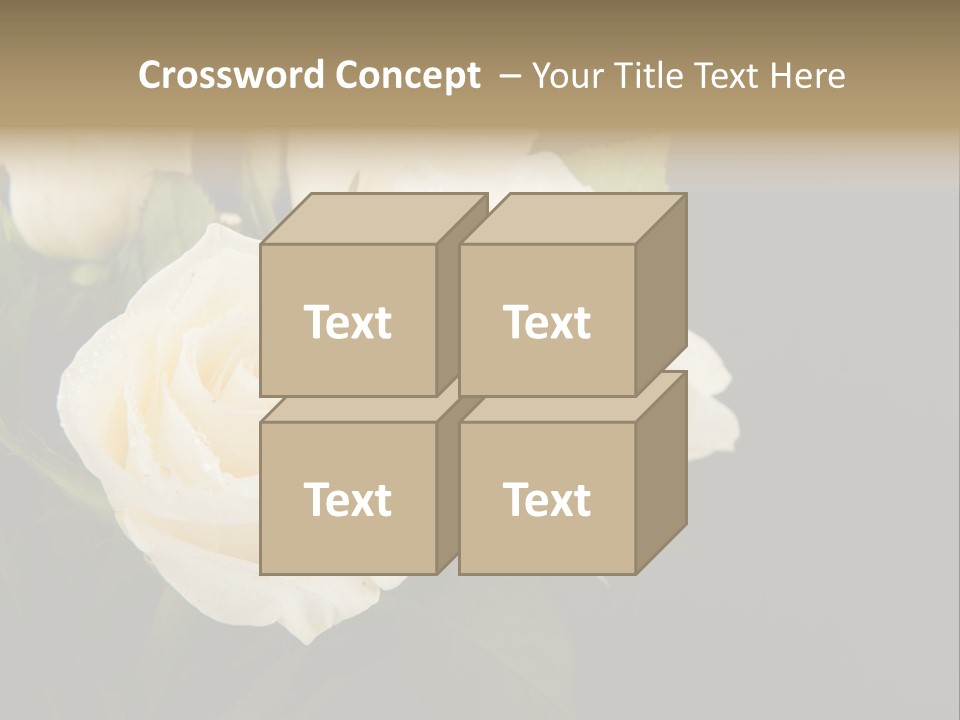 Roses White Vase PowerPoint Template