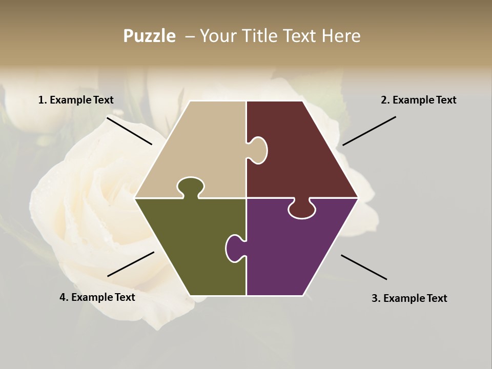 Roses White Vase PowerPoint Template