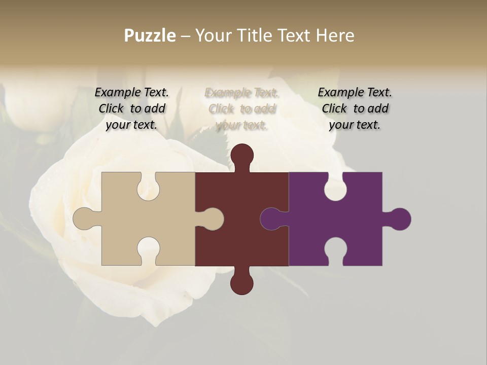 Roses White Vase PowerPoint Template