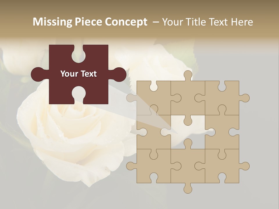 Roses White Vase PowerPoint Template