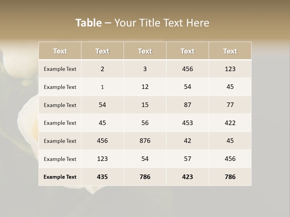 Roses White Vase PowerPoint Template