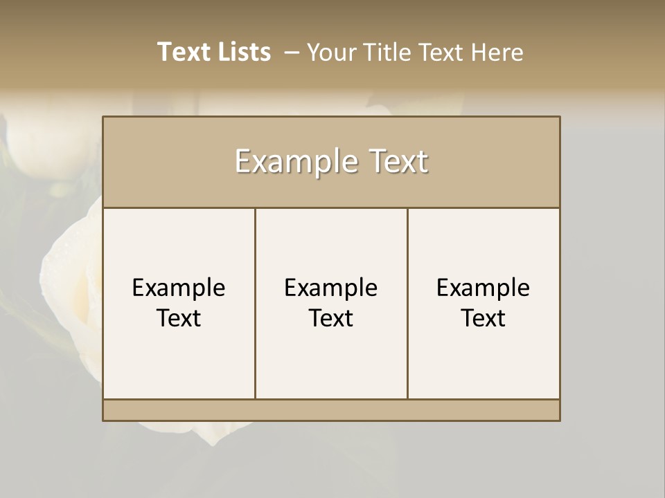 Roses White Vase PowerPoint Template