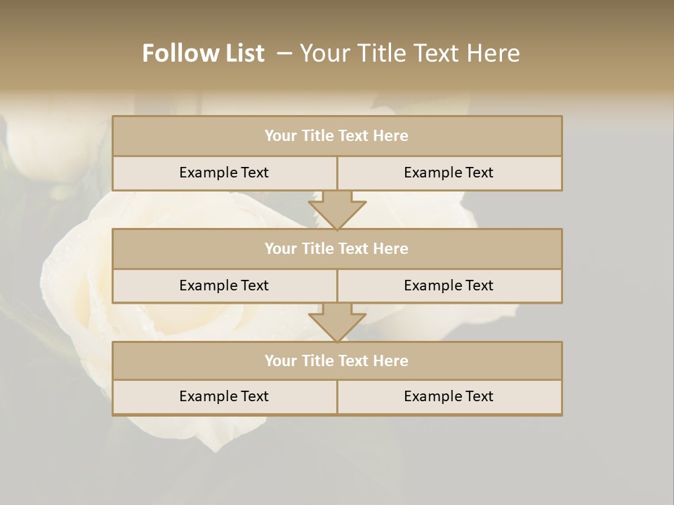 Roses White Vase PowerPoint Template