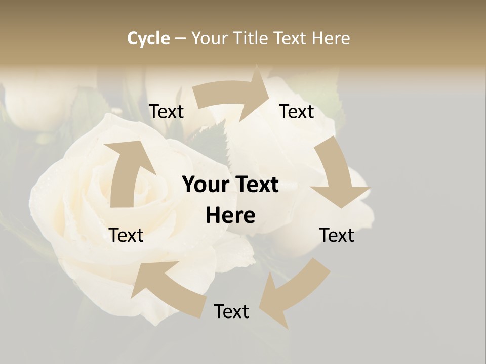 Roses White Vase PowerPoint Template