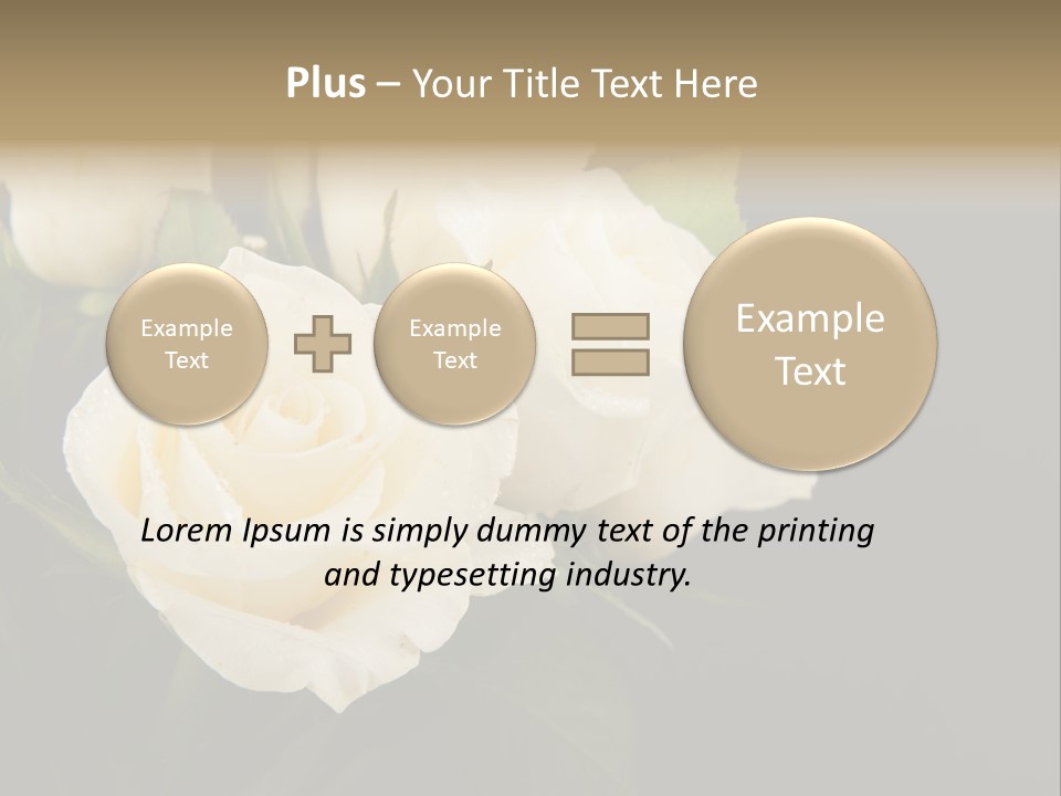 Roses White Vase PowerPoint Template