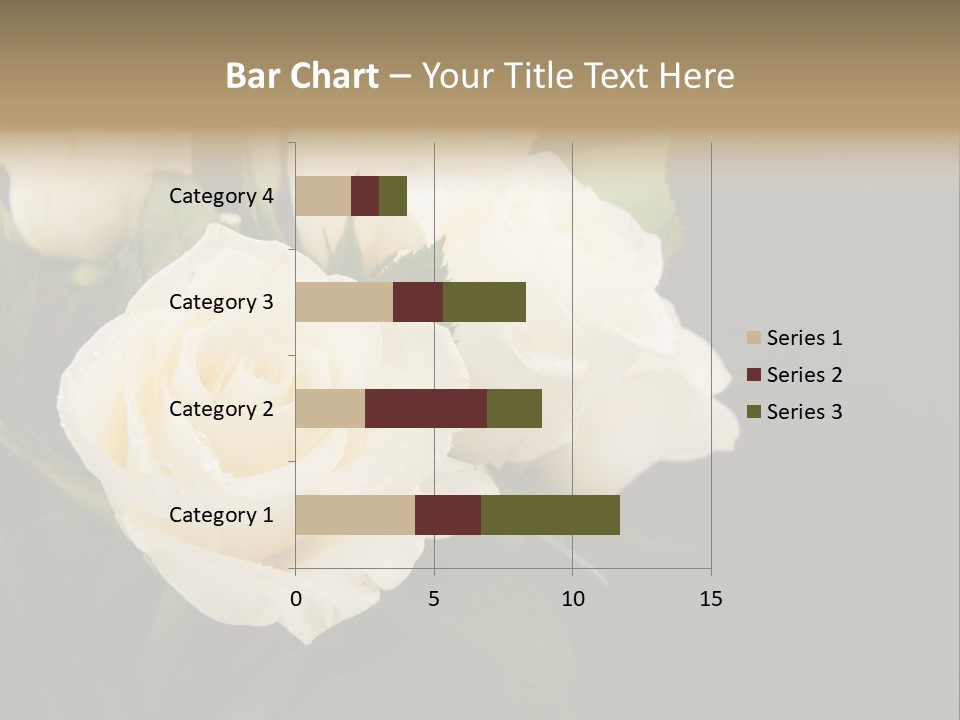 Roses White Vase PowerPoint Template