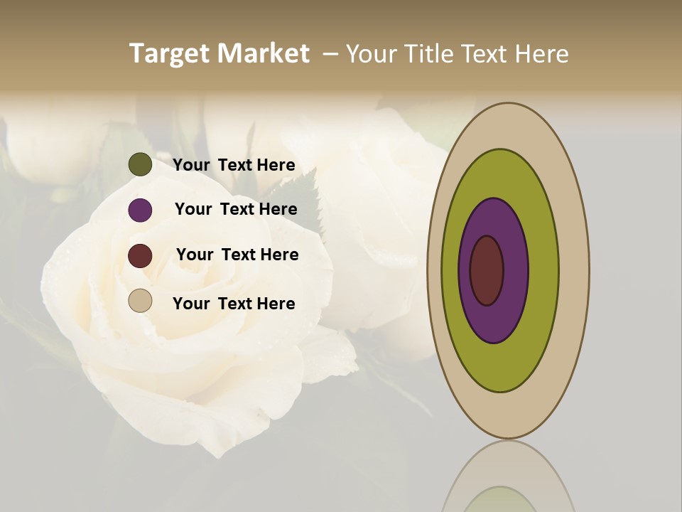 Roses White Vase PowerPoint Template