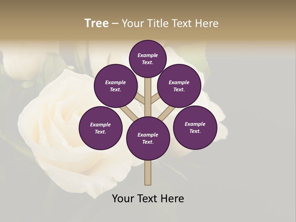 Roses White Vase PowerPoint Template