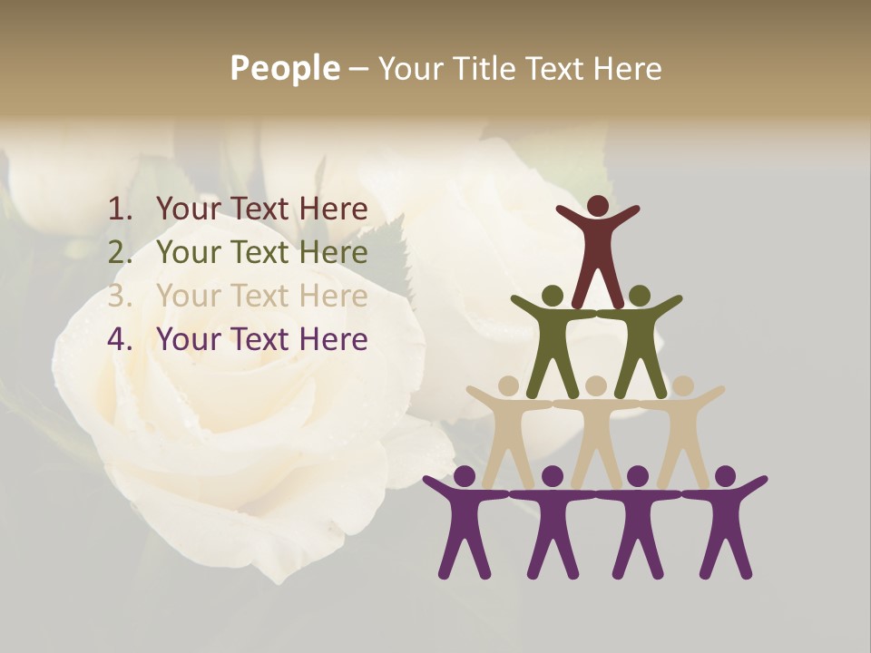 Roses White Vase PowerPoint Template