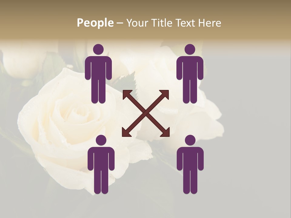 Roses White Vase PowerPoint Template