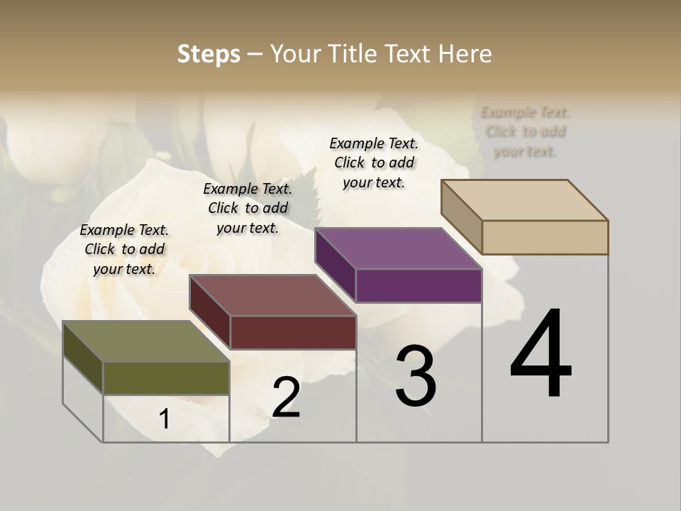 Roses White Vase PowerPoint Template