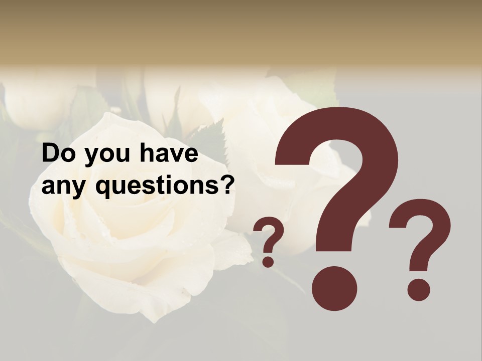 Roses White Vase PowerPoint Template