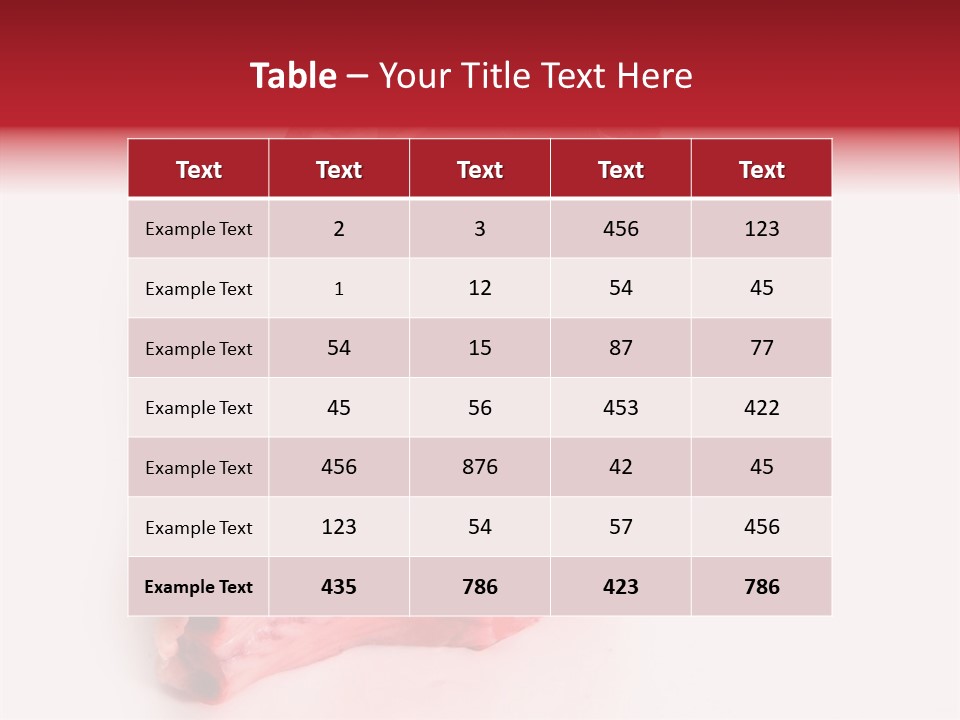 Single Beef Color PowerPoint Template