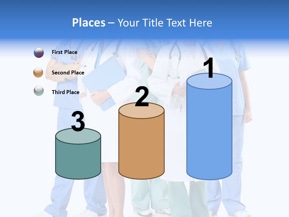 Happy Stethoscope White PowerPoint Template