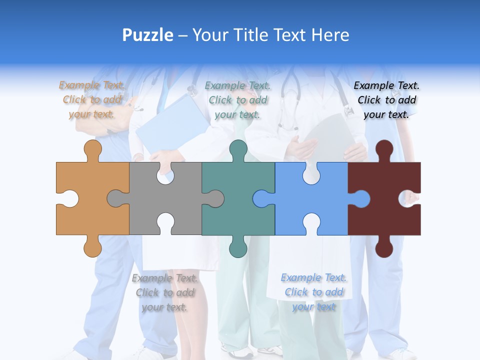 Happy Stethoscope White PowerPoint Template