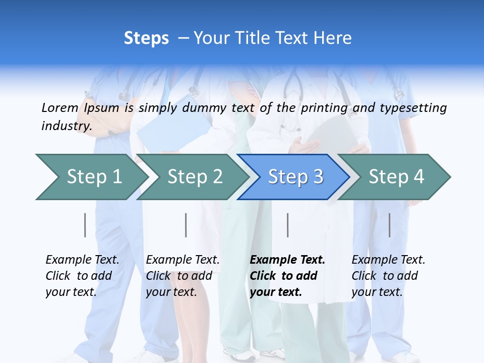 Happy Stethoscope White PowerPoint Template