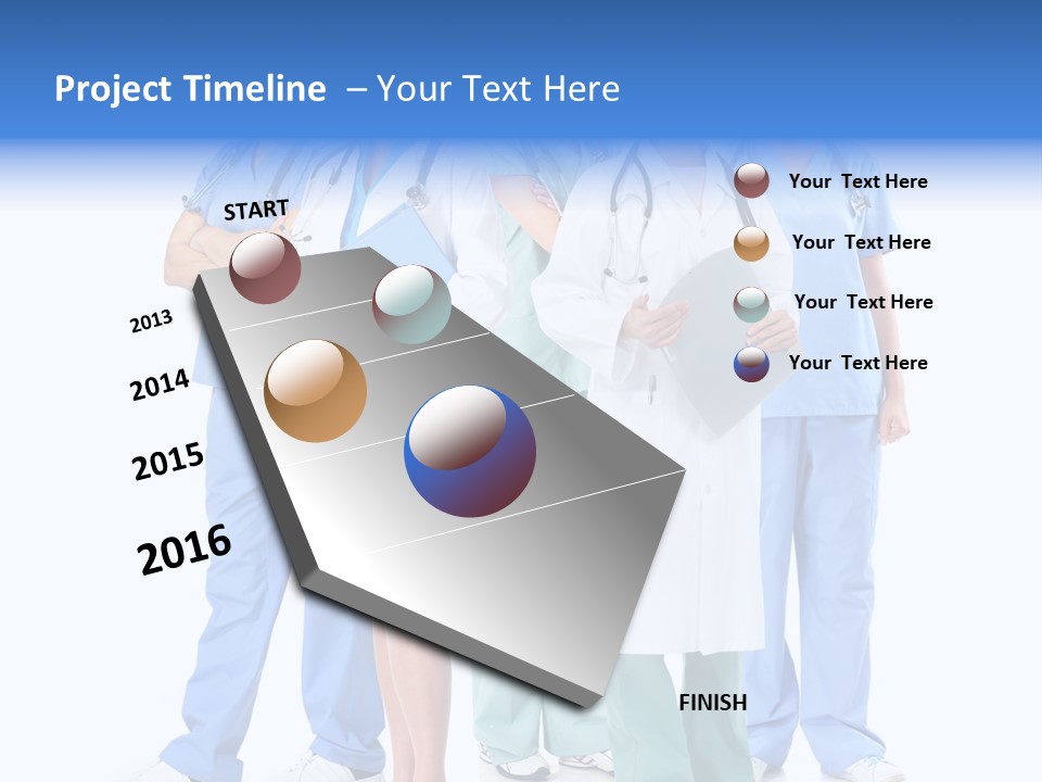 Happy Stethoscope White PowerPoint Template
