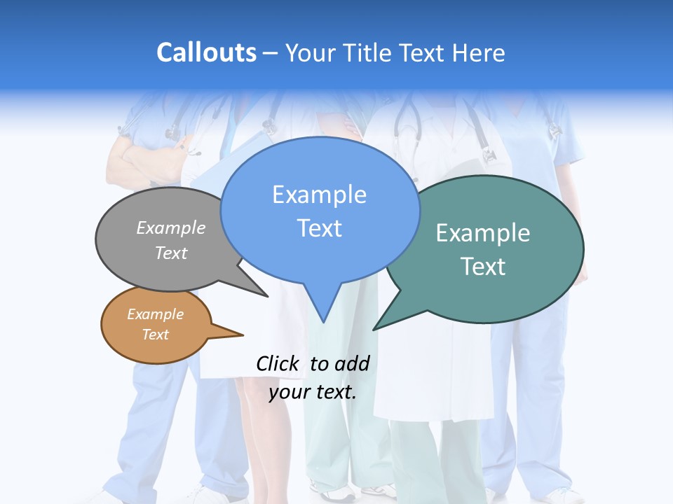 Happy Stethoscope White PowerPoint Template