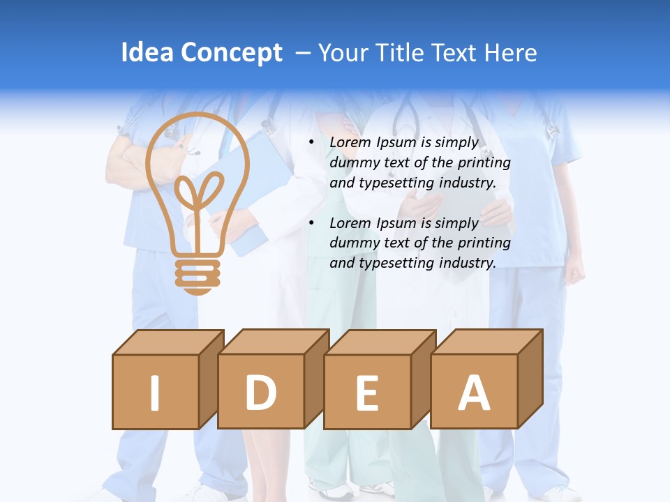 Happy Stethoscope White PowerPoint Template